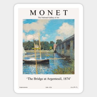 Claude Monet The Bridge at Argenteuil Exhibition Wall Art Sticker